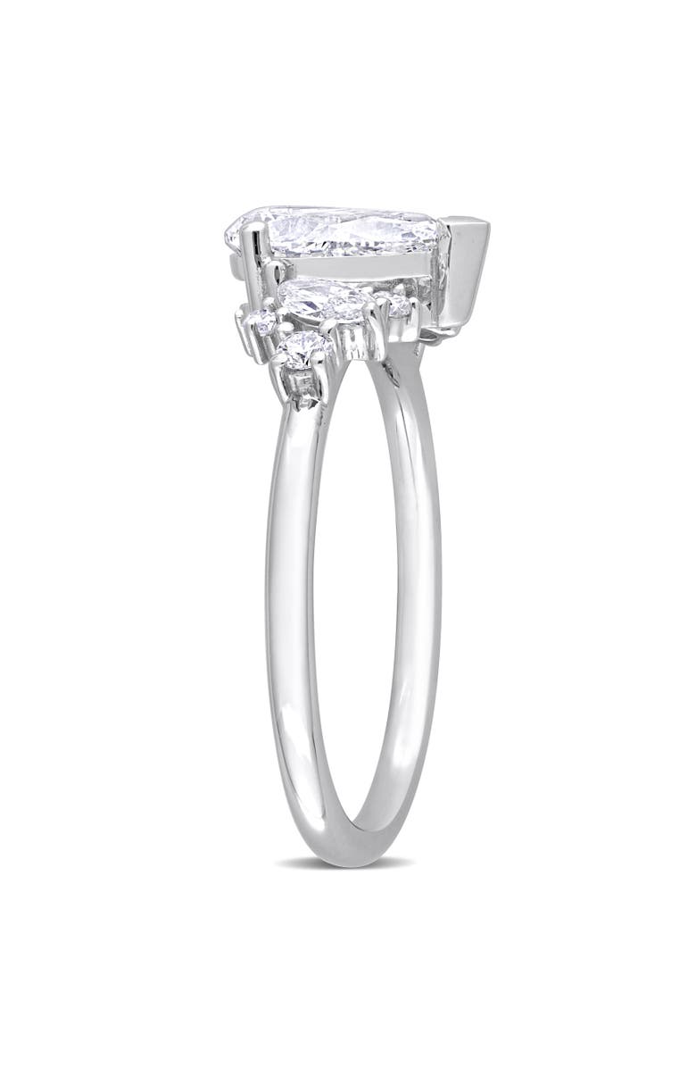 Julianna B. Lab-Grown Diamond Pear Cluster Ring 14k, Alternate, color, White Gold