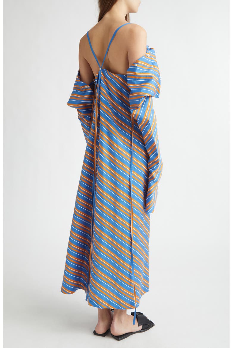 Origami 1 Convertible Long Sleeve Cotton & Silk Dress, Alternate, color, SUNLIGHT STRIPE