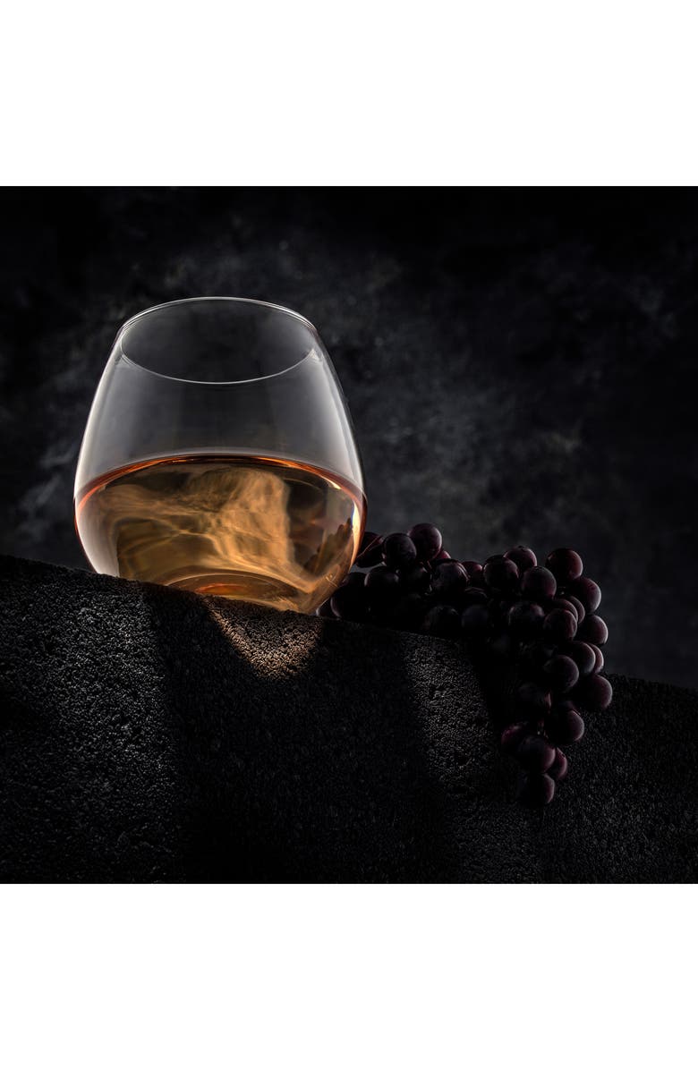 JoyJolt Hue Set of 6 Colored Stemless Wine Glasses, Alternate, color, Multi