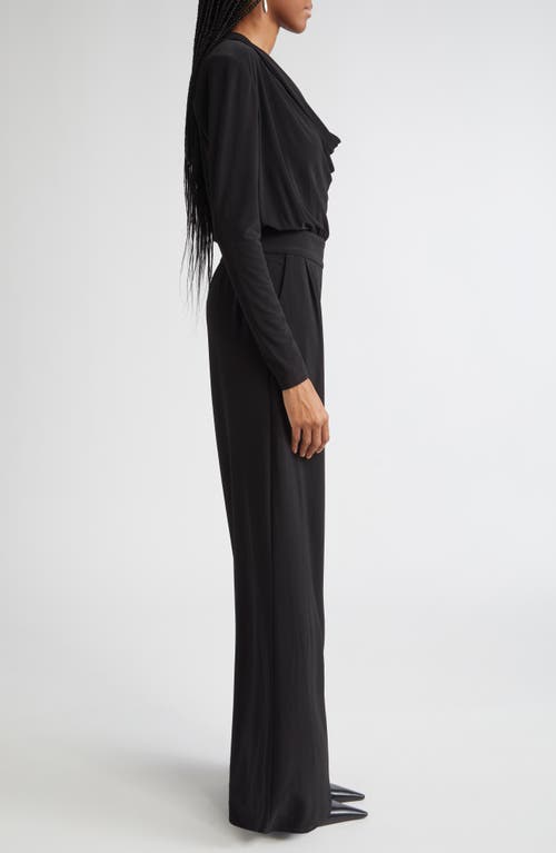Ramy Brook Eden Cowl Neck Wide Leg Jumpsuit In Black