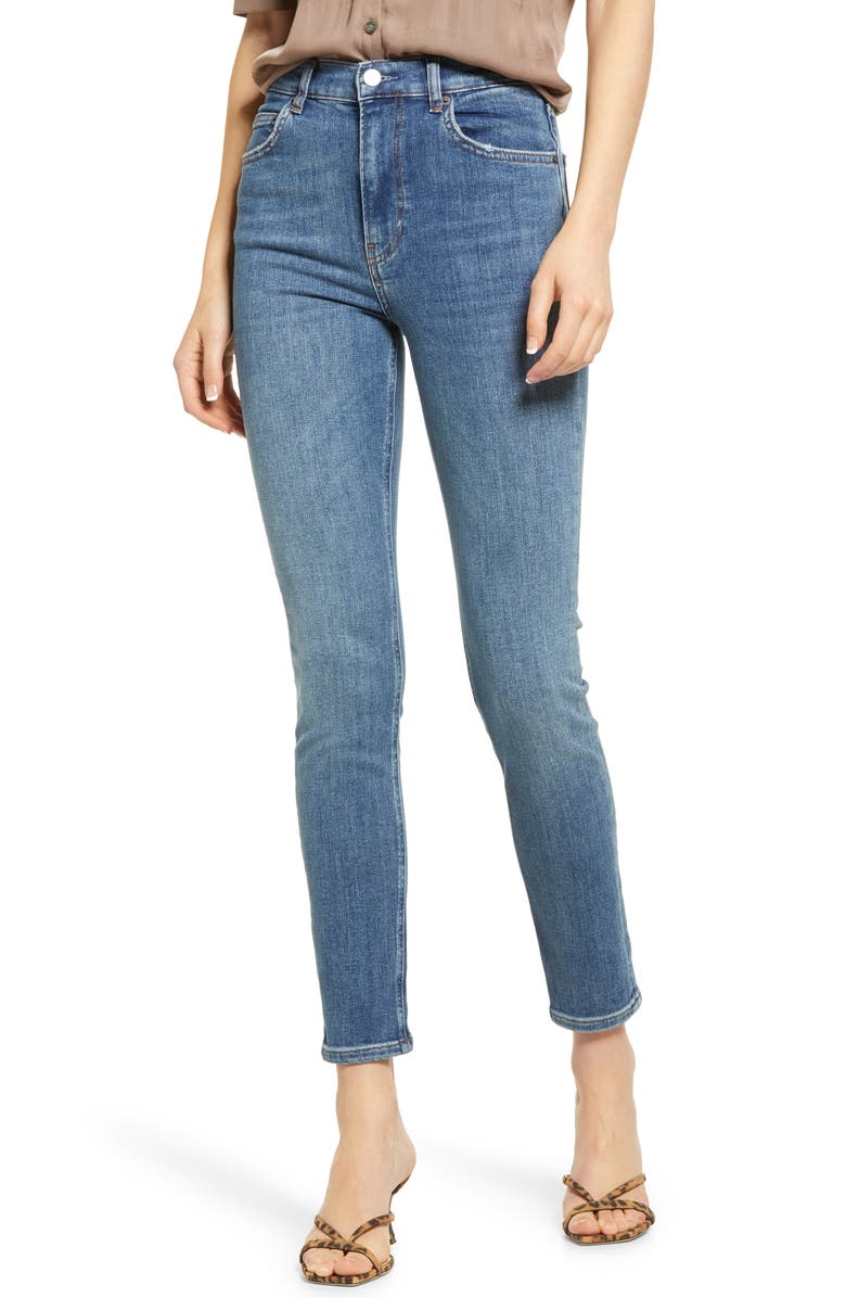 Reformation Harper High & Skinny Jeans, Main, color,