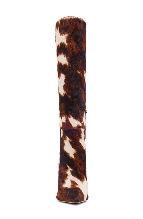 Steve Madden Nitro Genuine Calf Hair Knee High Boot In Brown
