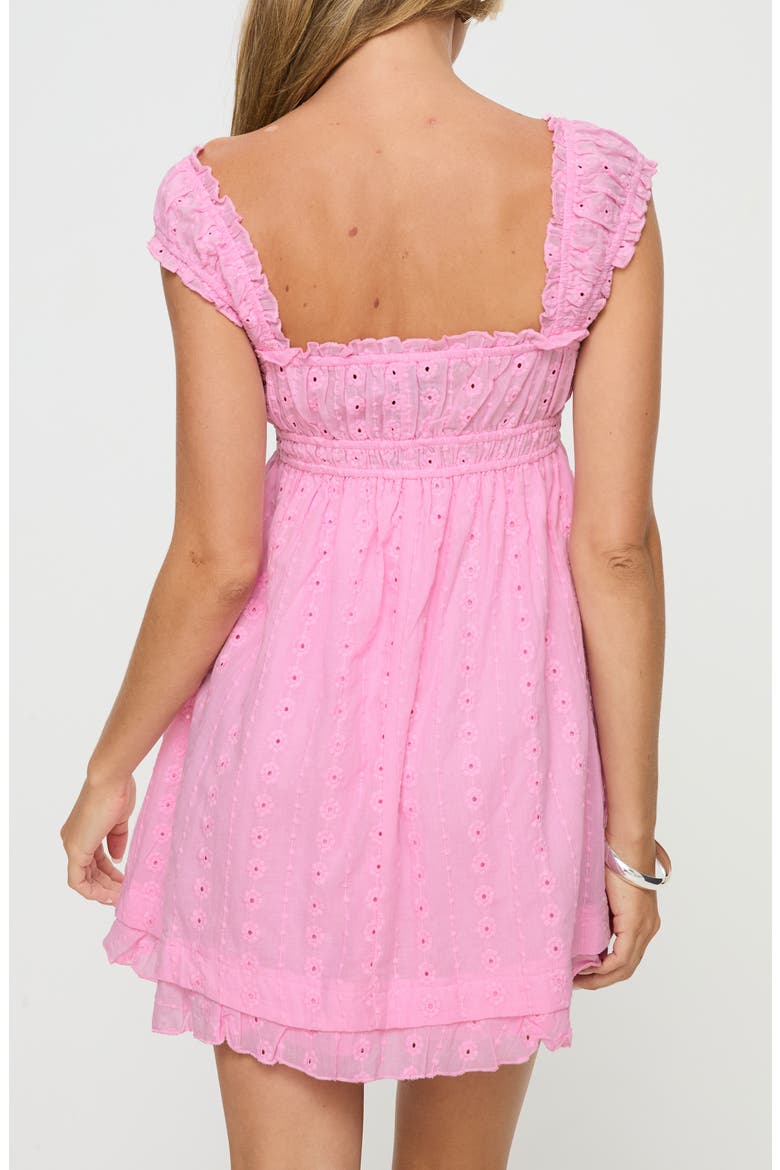 Carlita Eyelet Embroidered Minidress, Alternate, color, PINK