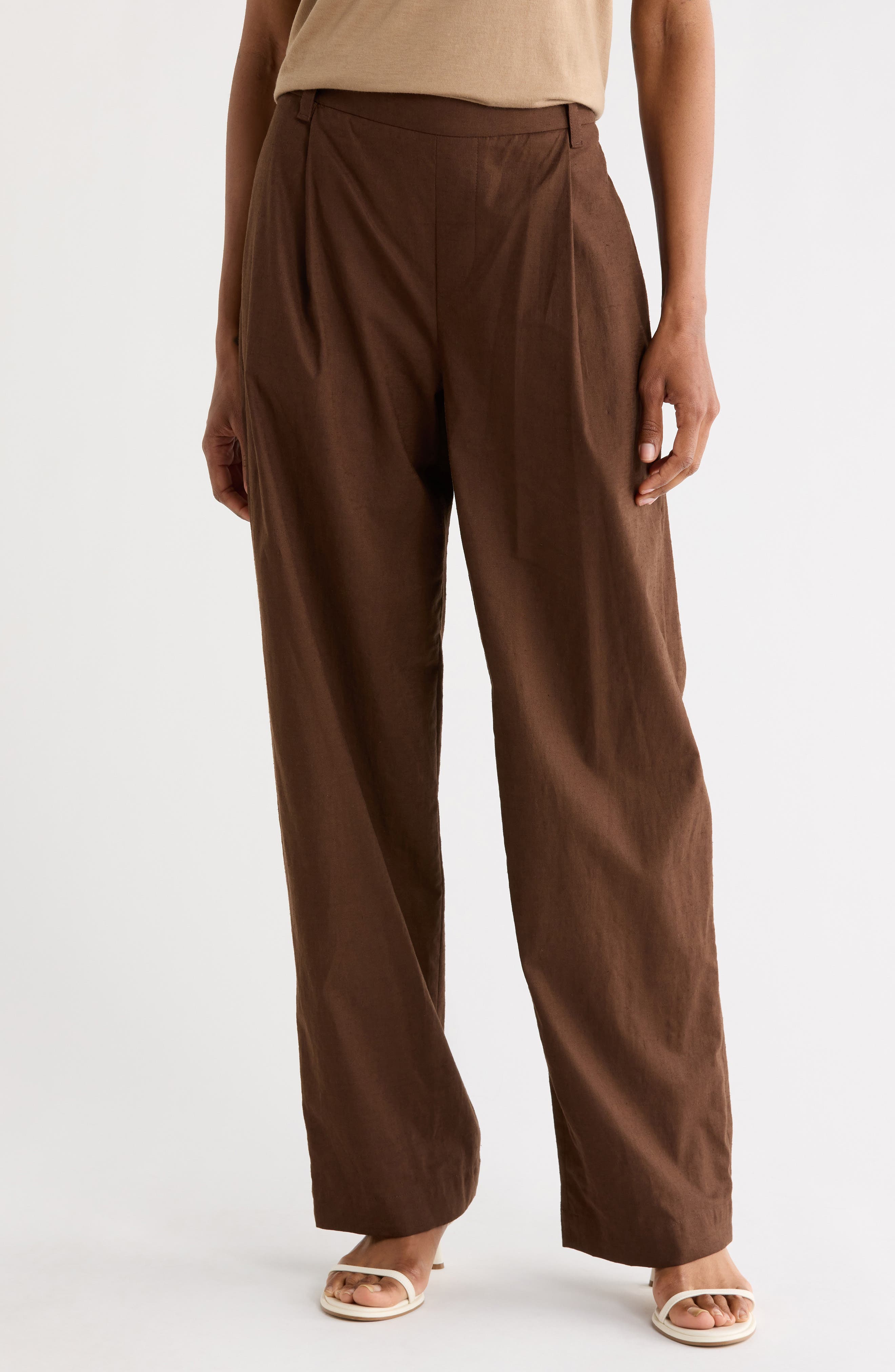 Vince Pleated Pull-On Pants
