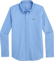 vineyard vines Kids' Lemon Shark Featherweight Performance Button Down Shirt