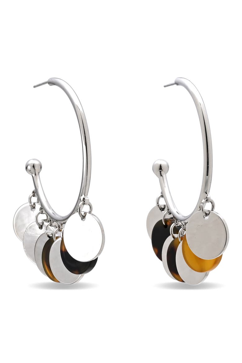 Gretta Hoop Earrings, Alternate, color, SILVER