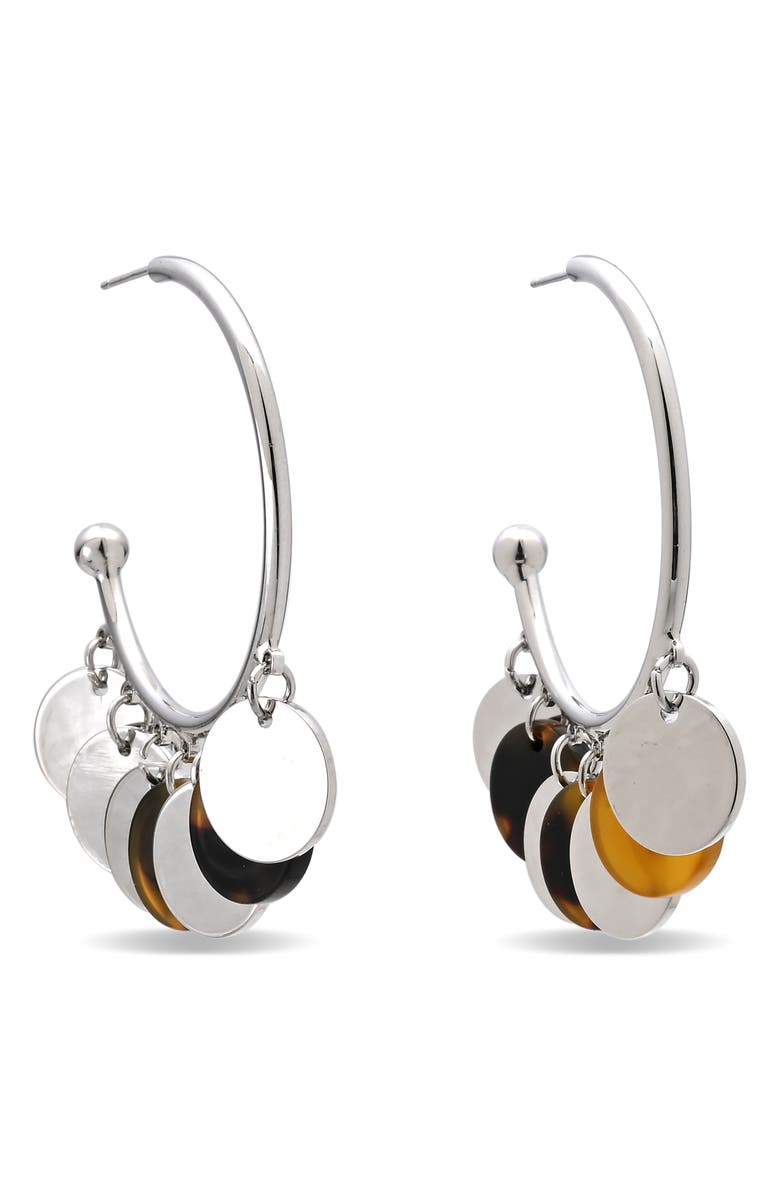 EYE CANDY LOS ANGELES Gretta Hoop Earrings, Alternate, color, Silver