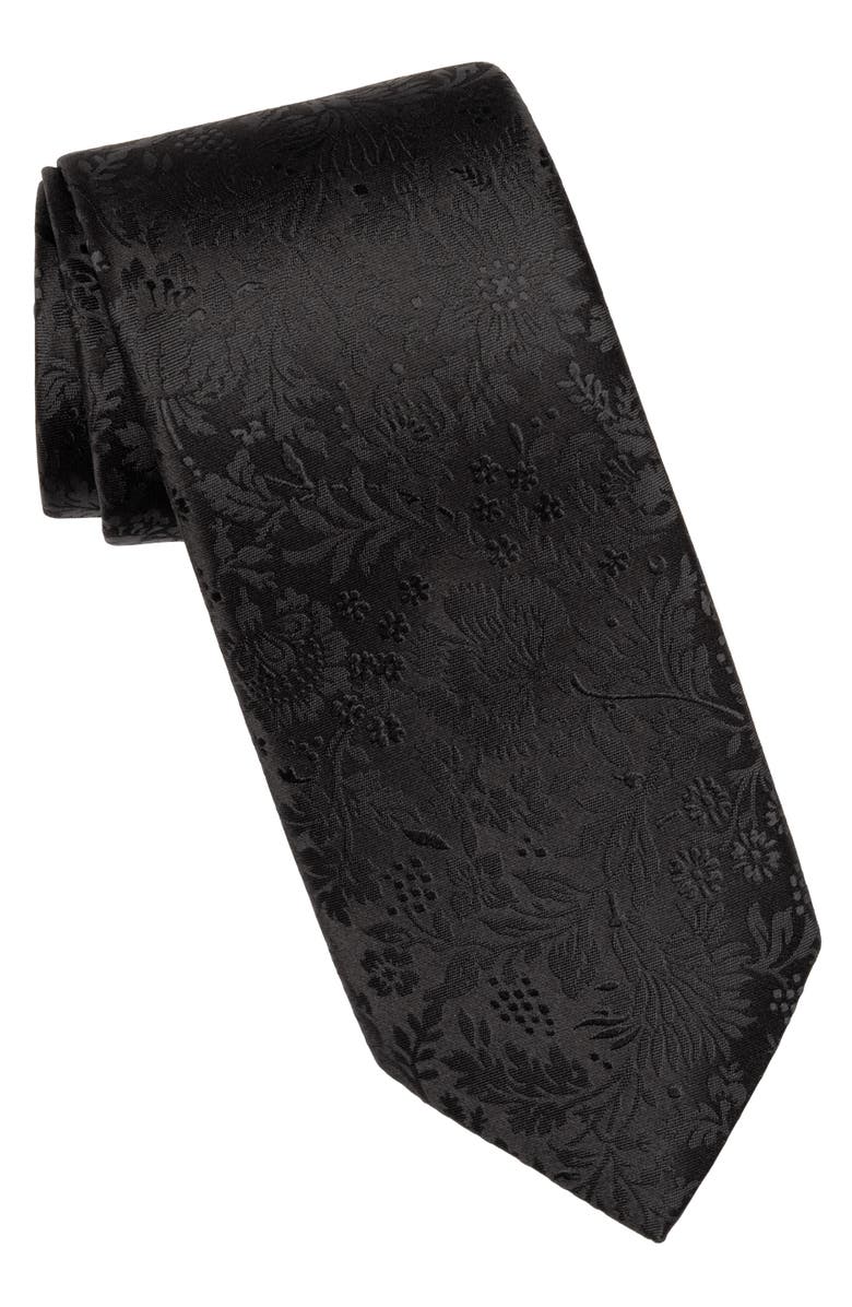 Elizabetta Goldoni - Silk Jacquard Tie for Men, Main, color, Black