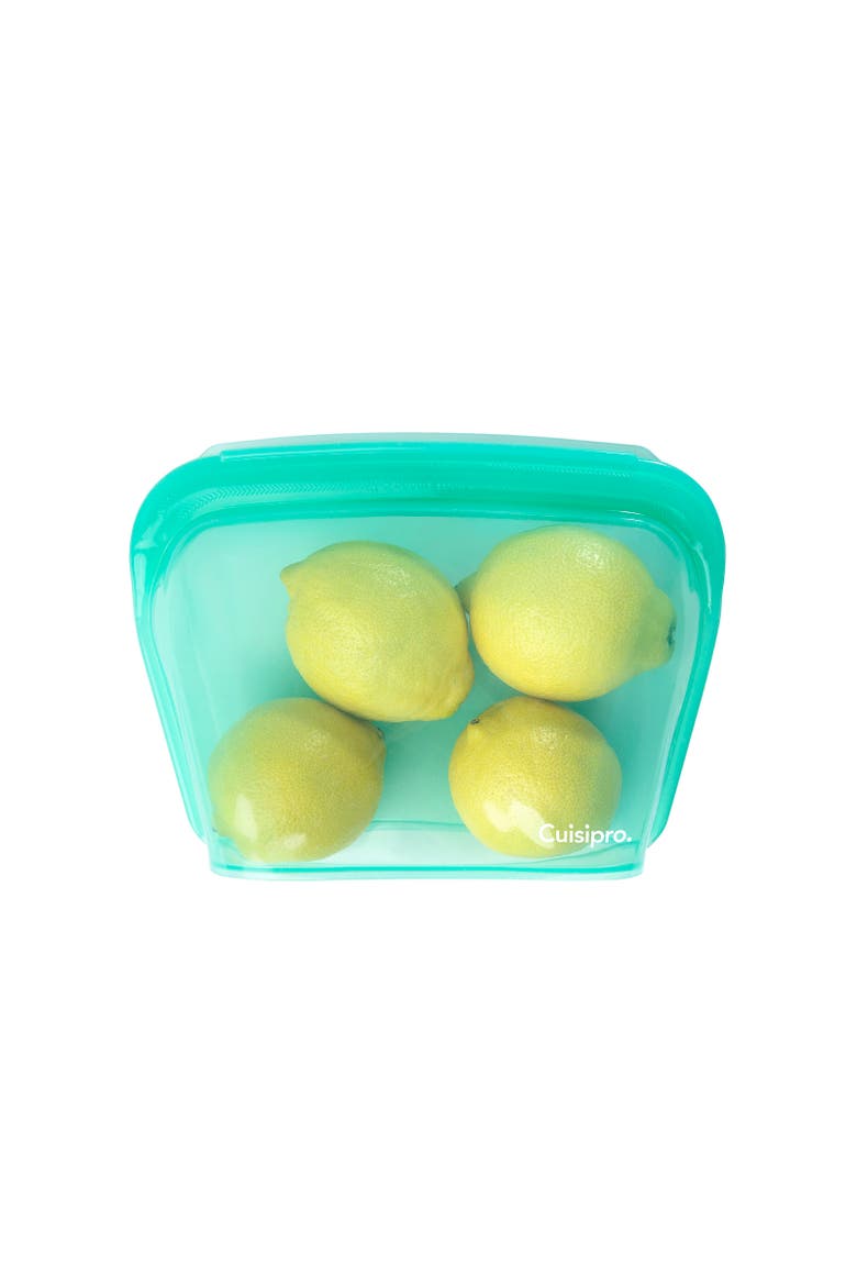 Pack-It Silicone Reusable Stand Up Storage Bag, 1300ml/44 oz, Alternate, color, Green