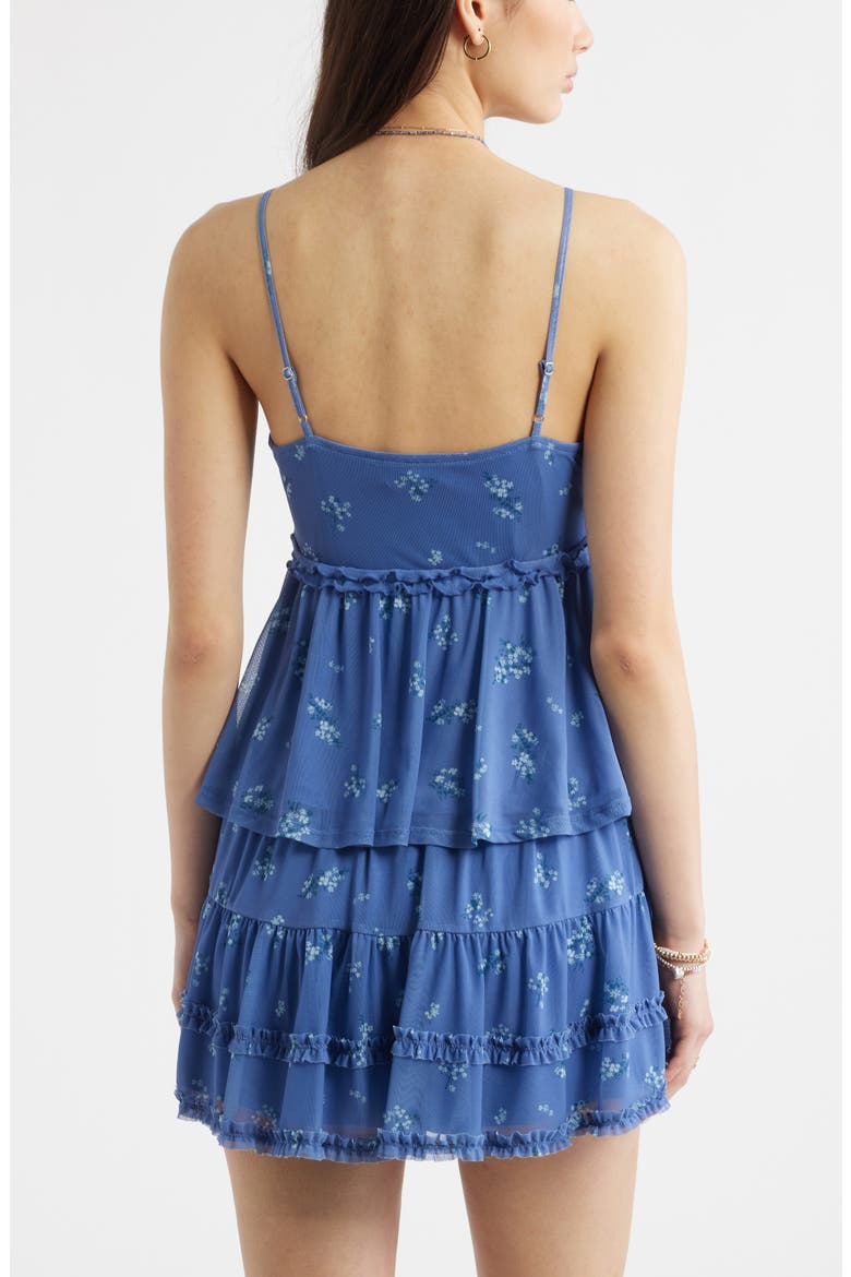 Floral Mesh Ruffle Trim Camisole, Alternate, color, BLUE COLONY MEADOW CLUSTERS