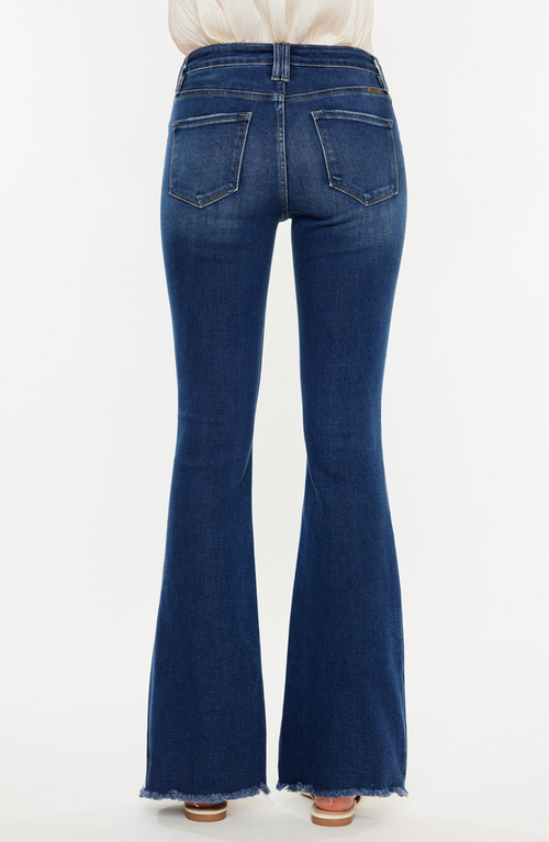 Kancan Brenda High Rise Bootcut Jeans In Dark Wash