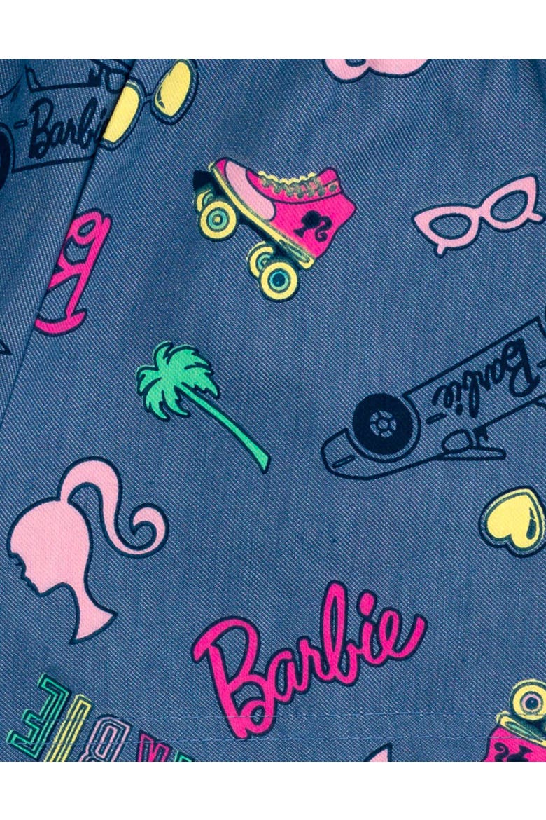 T-Shirt & Chambray Shorts Set, Alternate, color, Pink