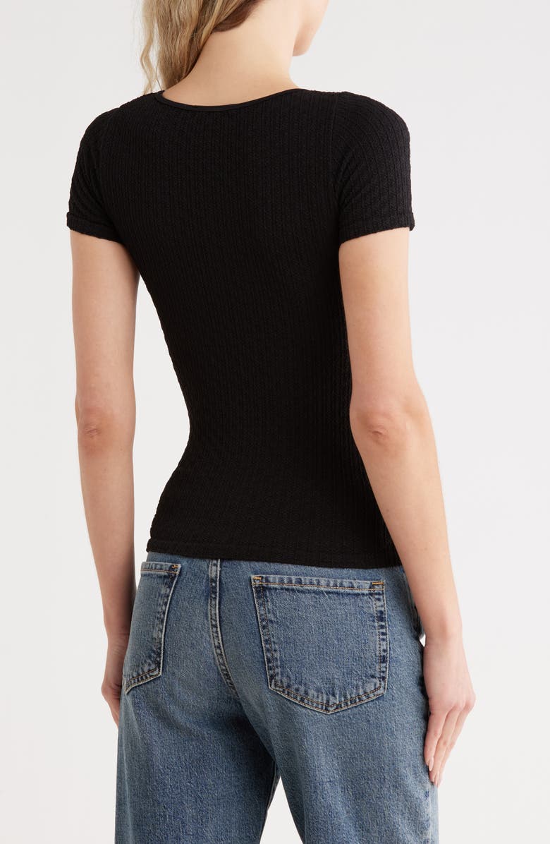 JASON WU Rib Scoop Neck Top, Alternate, color, Black