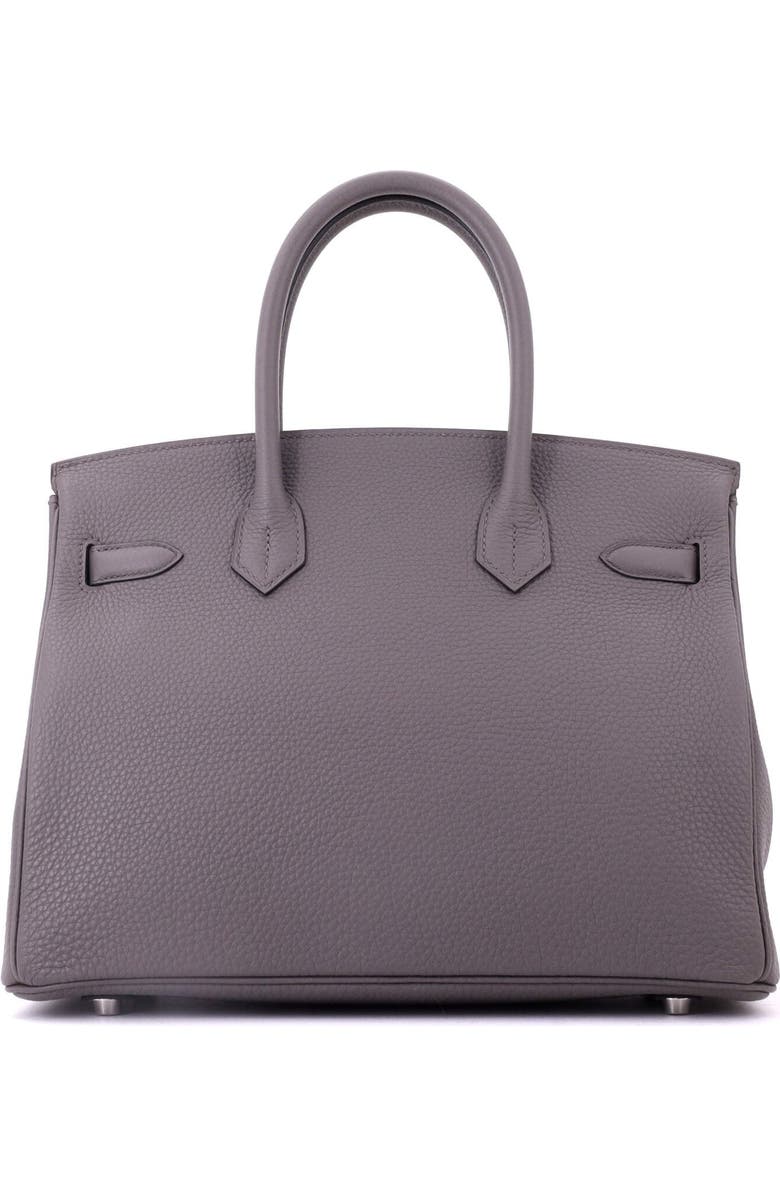 Pre-Owned Hermes Birkin Handbag Grey Togo with Palladium Hardware 30, Alternate, color, Etain