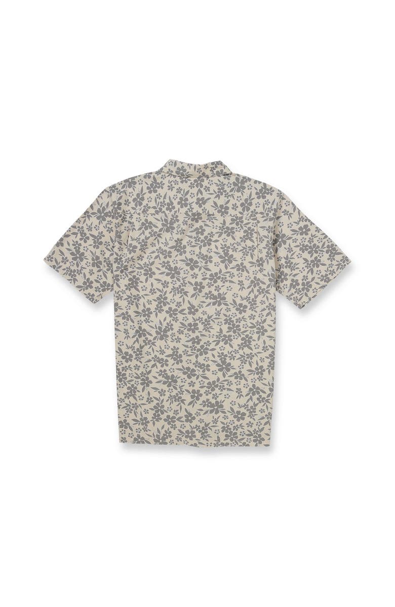 Quiksilver Waterman Flower Field WM SS Short Sleeve Shirt, Alternate, color, Moonbeam