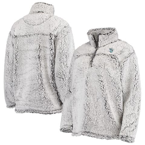 Women's G-III 4Her by Carl Banks Gray Seattle Kraken Sherpa Quarter-Zip Jacket
