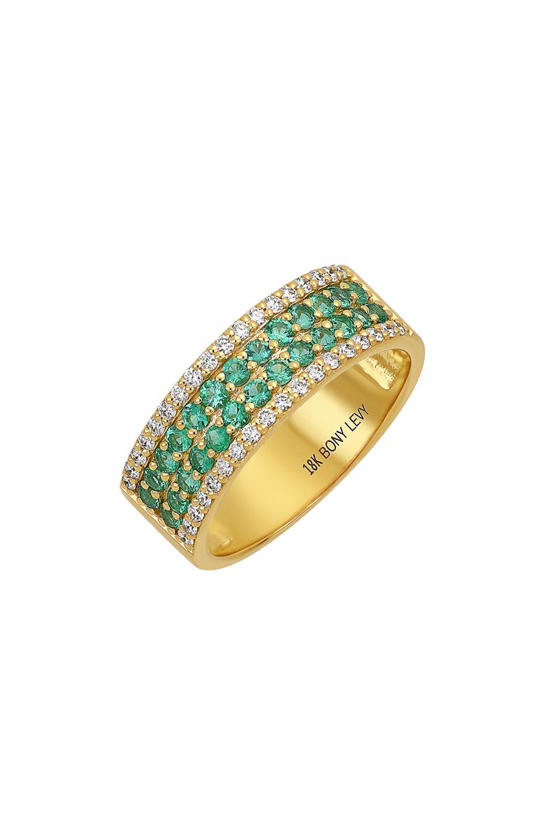 Bony Levy El Mar Emerald & Diamond Band Ring, Main, color, 
