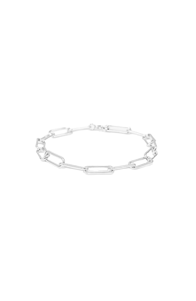 Bearfruit Jewelry Sterling Silver 18k Gold Plated Amelia Chain Statement Bracelet, Main, color, Silver
