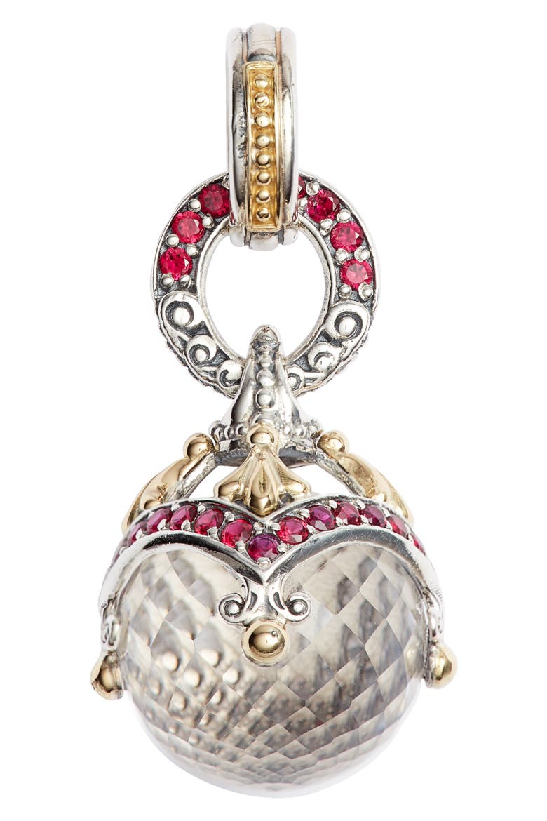 Pythia Crystal Orb Pendant, Main, color, SILVER/ CRYSTAL