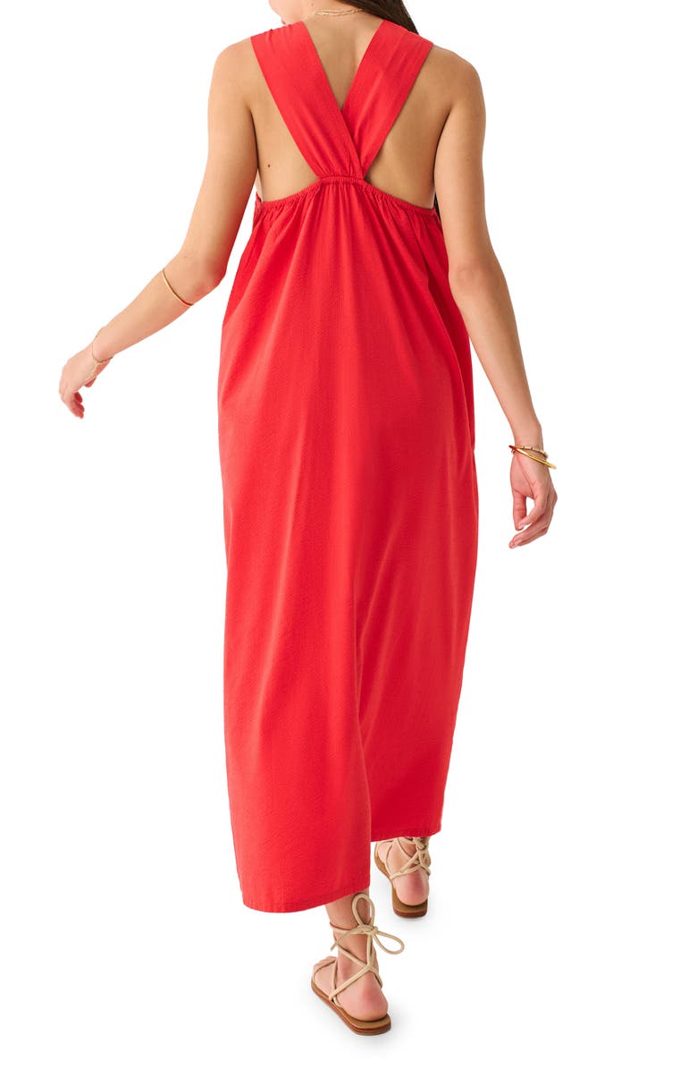 Faherty Bay Twist Seersucker Halter Dress, Alternate, color,