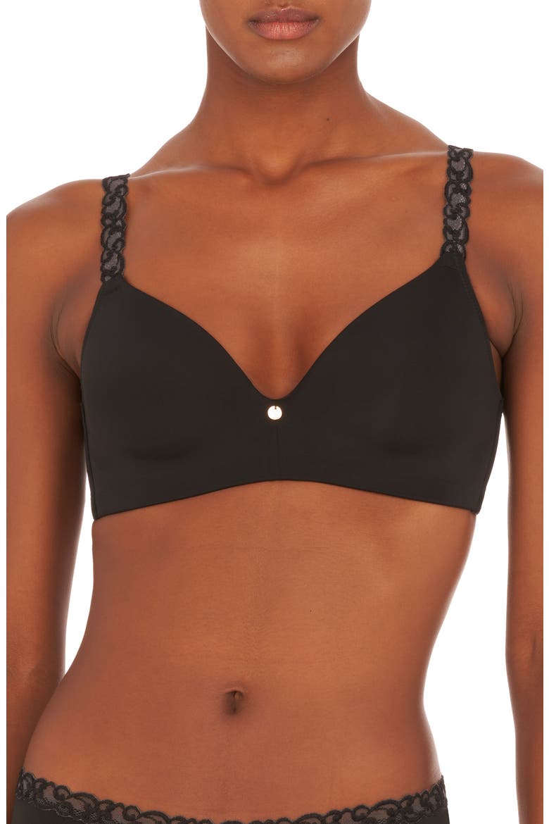 Pure Luxe Wireless Contour Bra, Main, color, BLACK