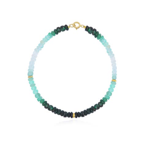 Emerald Ombre Bead Bracelet