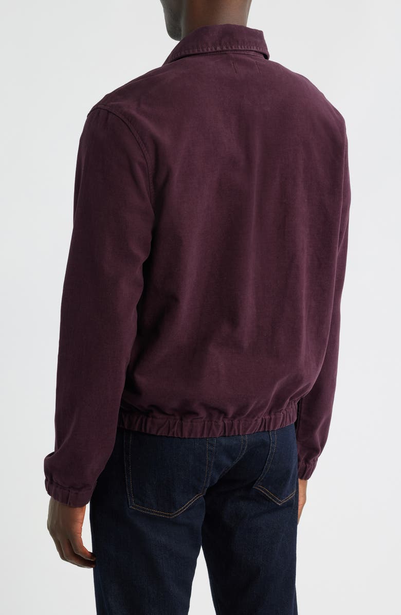 AG Philip Zip Stretch Cotton Jacket, Alternate, color, Mulberry