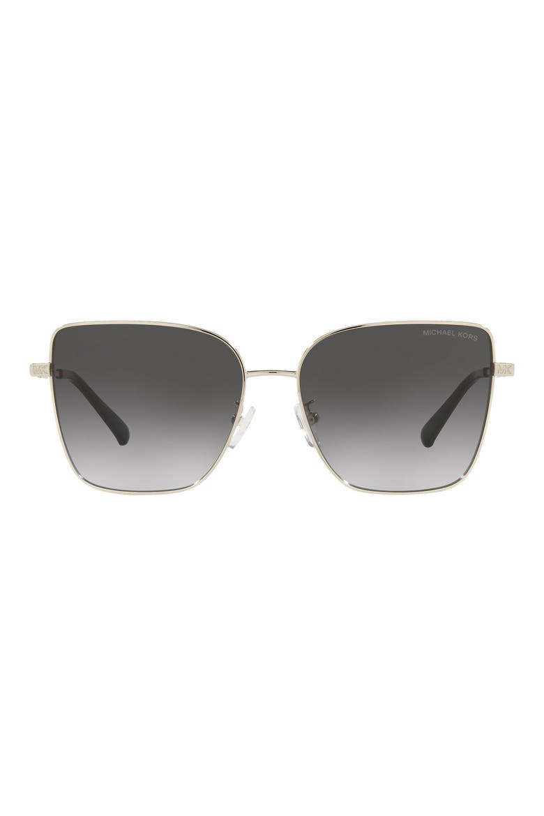 Bastia 57mm Gradient Square Sunglasses, Main, color, LIGHT GOLD