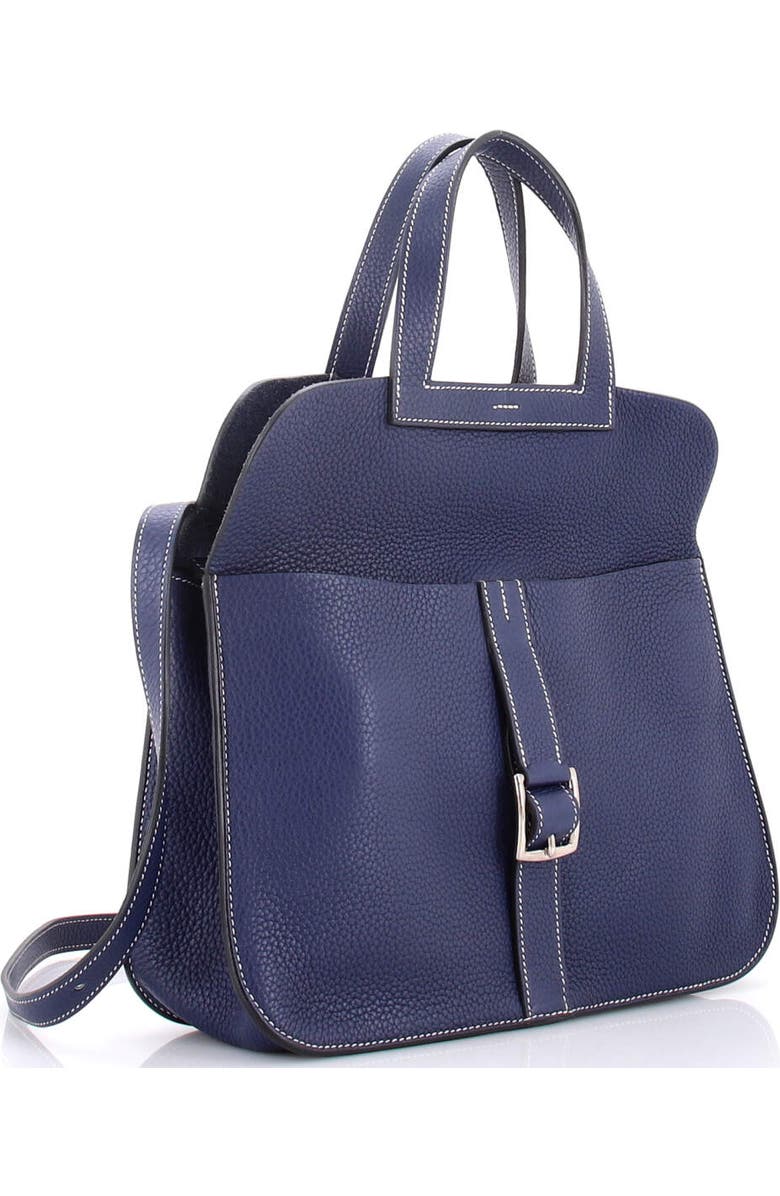 Pre-Owned Hermes Halzan Bag Clemence 31, Alternate, color, Bleu De Malte