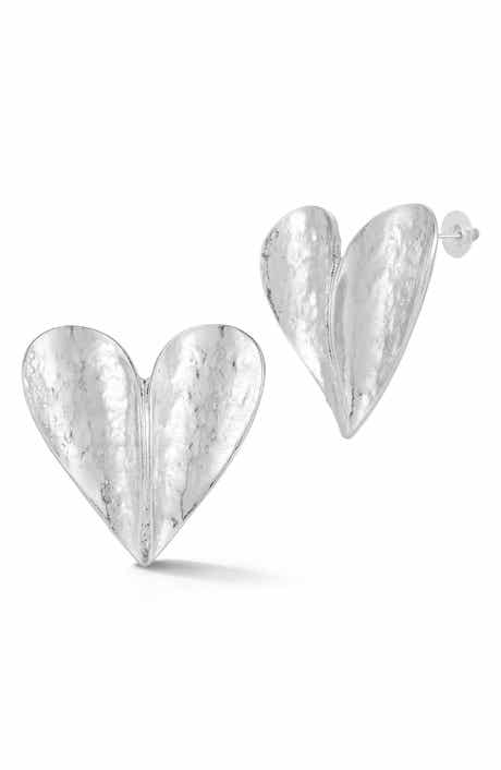 Heart Statement Stud Earrings