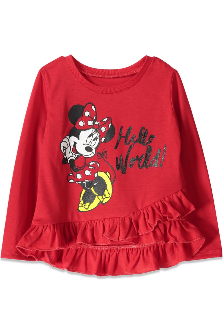 Minnie Mouse Glitter 2-Piece Tee and Leggings Set, Alternate, color, Red and Black