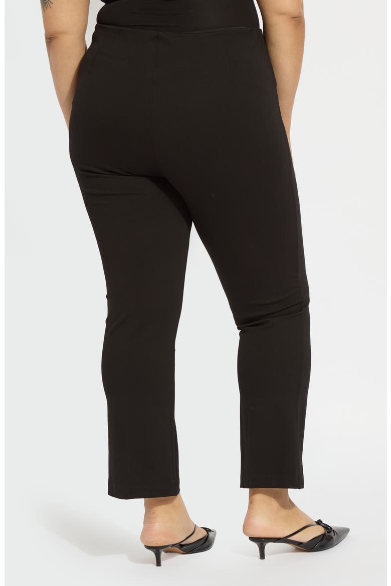 'Lyssentials Elysse Stretch Ponte Ankle Pants, Alternate, color, BLACK