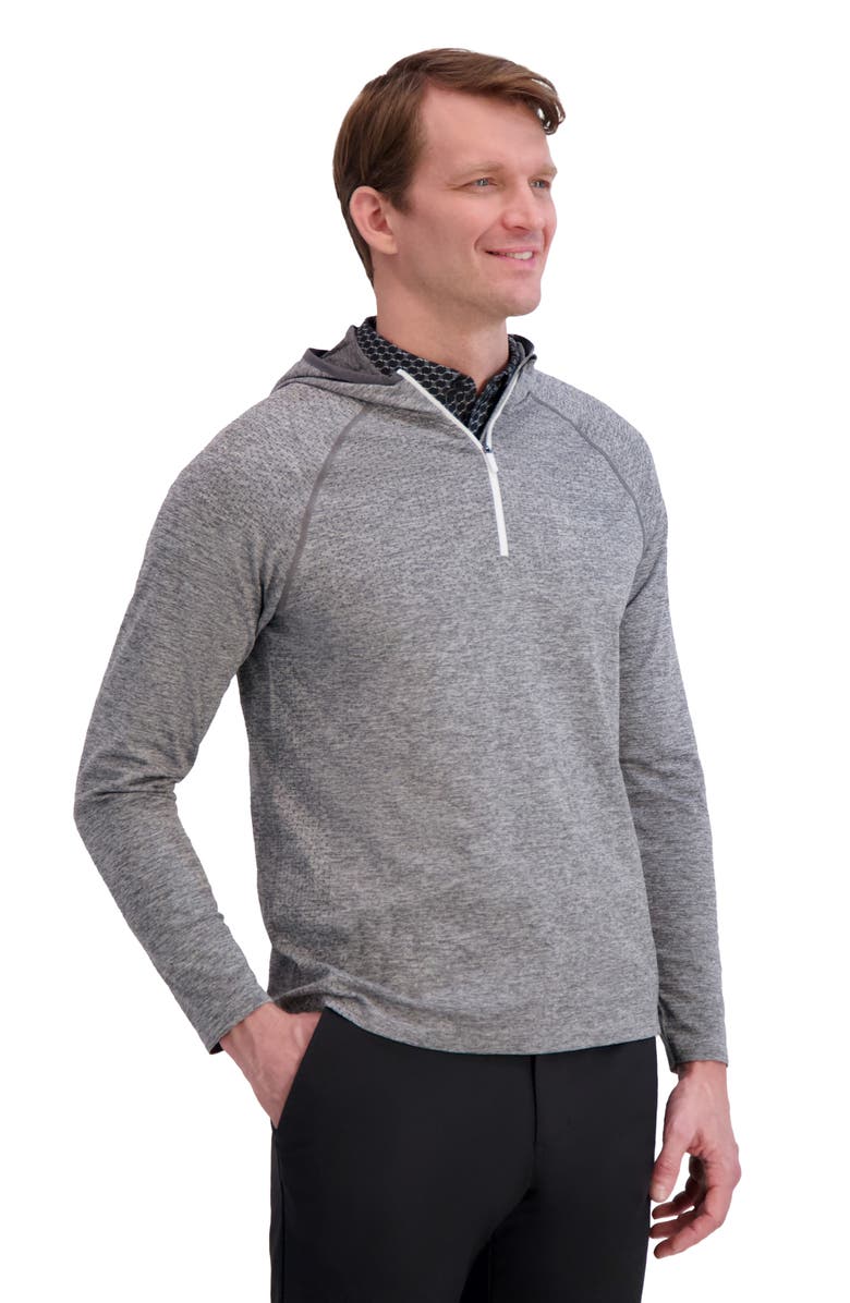 Ben Sherman Seamless Knit Golf Pullover Hoodie, Alternate, color, Grey