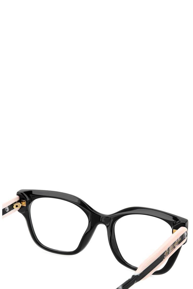 53mm Square Reading Glasses, Alternate, color, BLACK