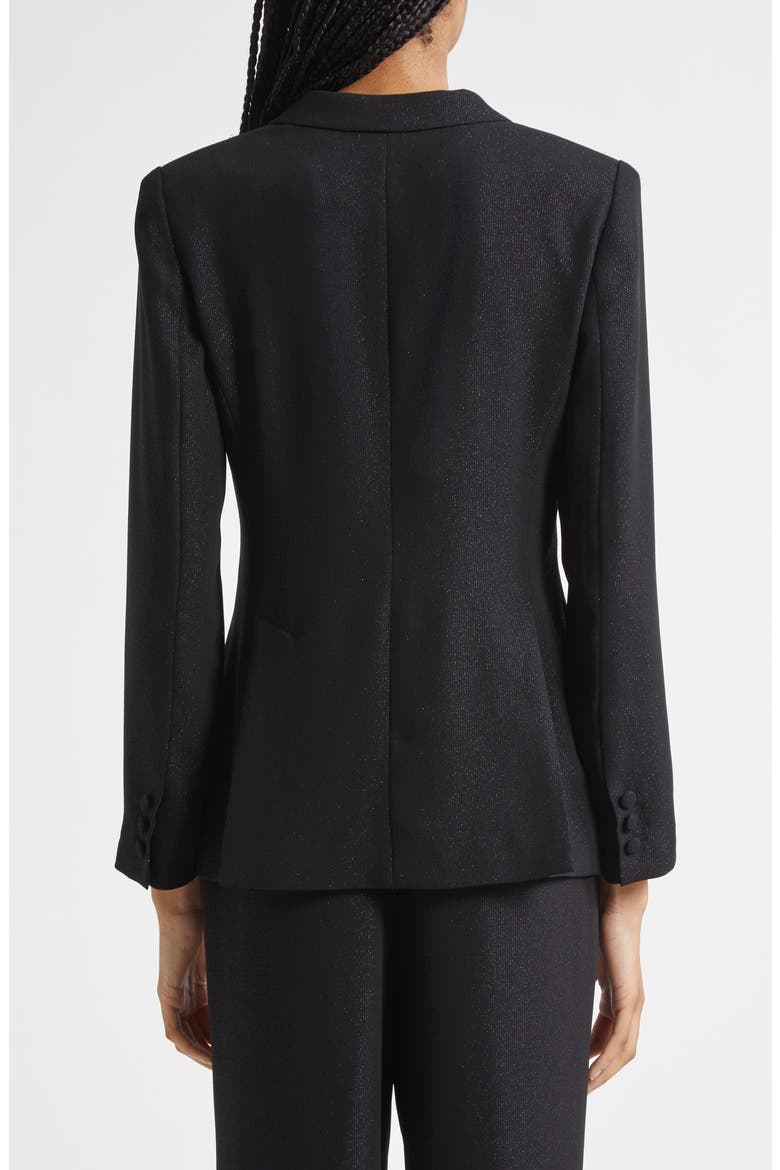 One-Button Blazer, Alternate, color, SOLID BLACK