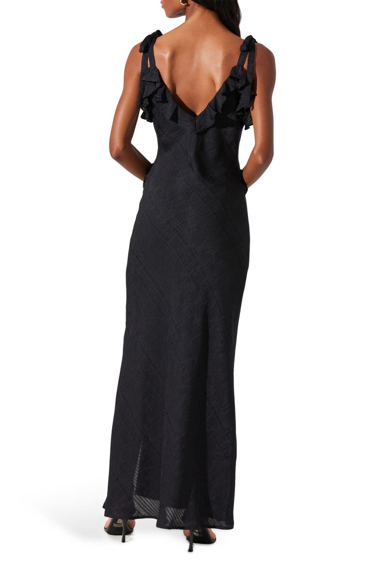 Sorbae Ruffle Detail Dress, Alternate, color, BLACK
