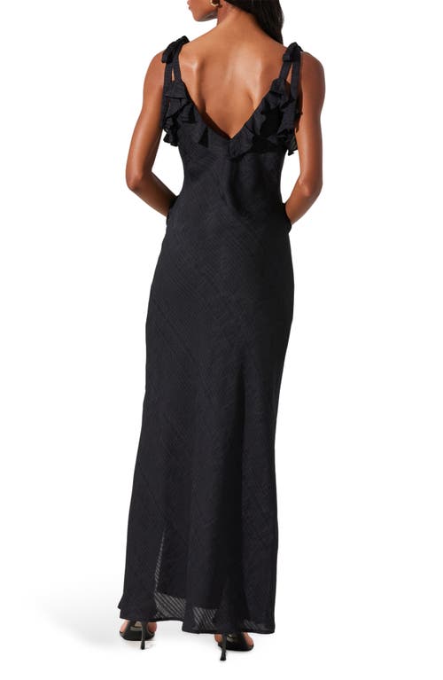 Astr The Label Sorbae Ruffle Detail Dress In Black