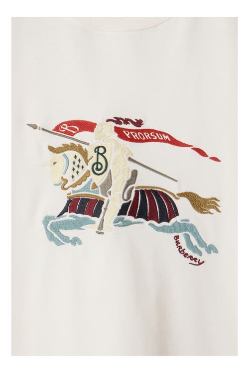 Burberry Ekd Embroidered Cotton T-shirt In Gray