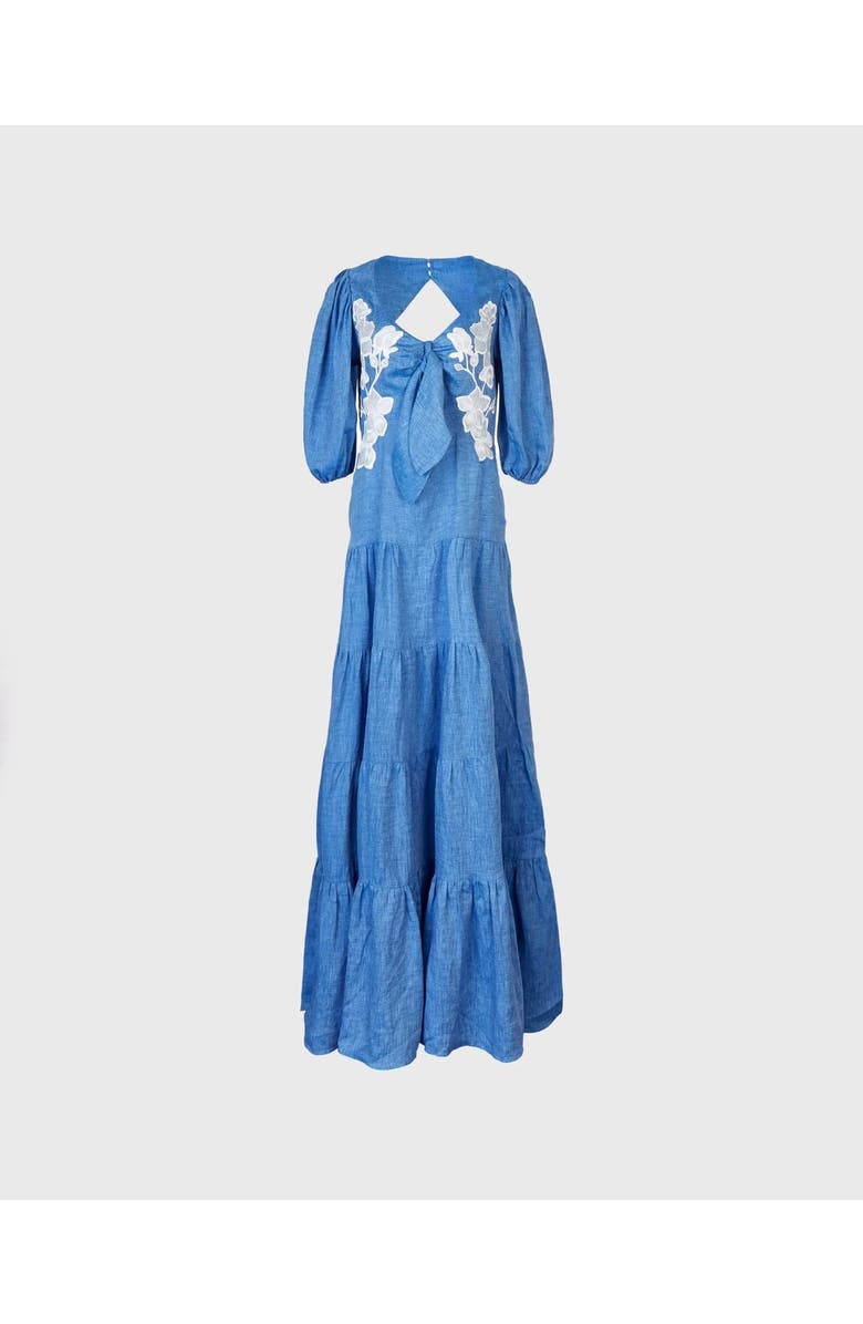 Anne Fontaine Gaelle Linen Dress, Main, color, Denim Blue