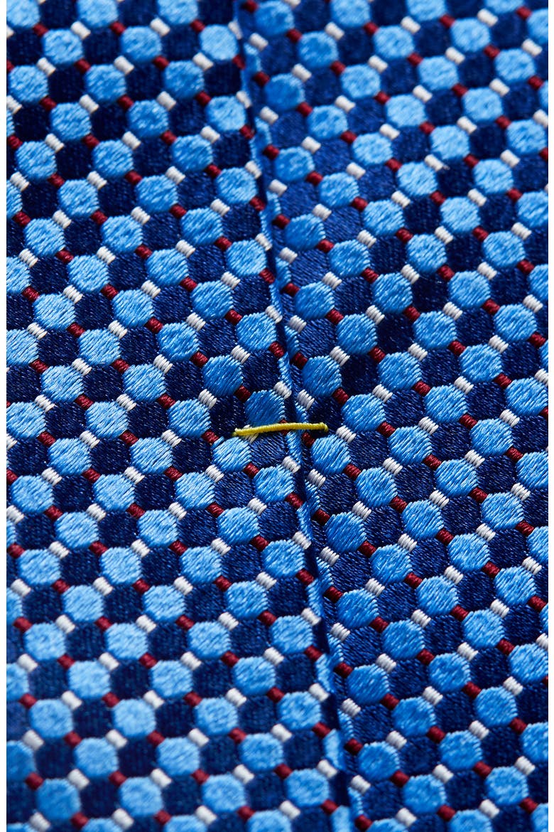 Microdot Silk Tie, Alternate, color, NAVY