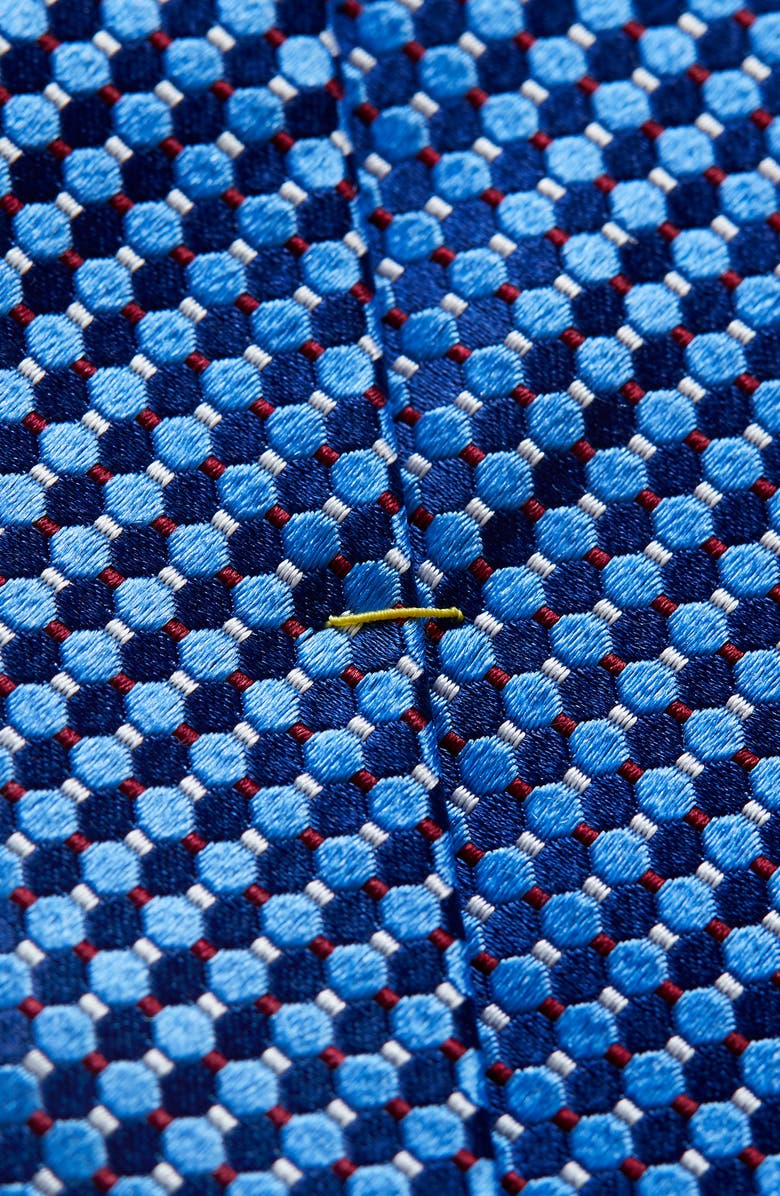 Eton Microdot Silk Tie, Alternate, color, Navy