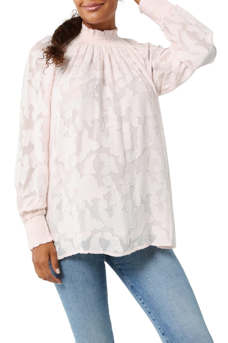 Appliqué Maternity Blouse, Main, color, CRYSTAL PINK