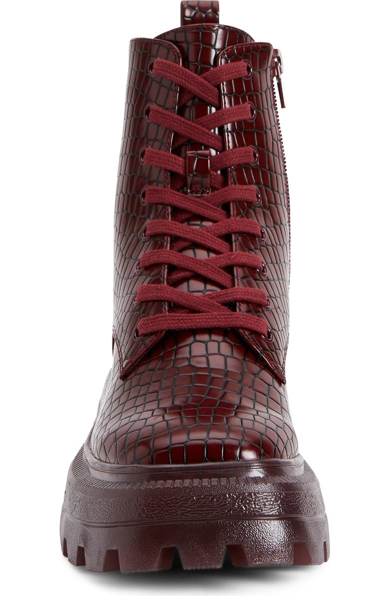 Katy Perry The Geli Combat Boot, Alternate, color, Burgundy Croc