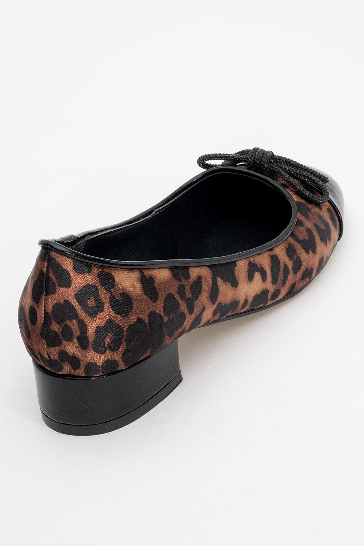 Julien Bow Detail Block Heel Flat, Alternate, color, Leopard