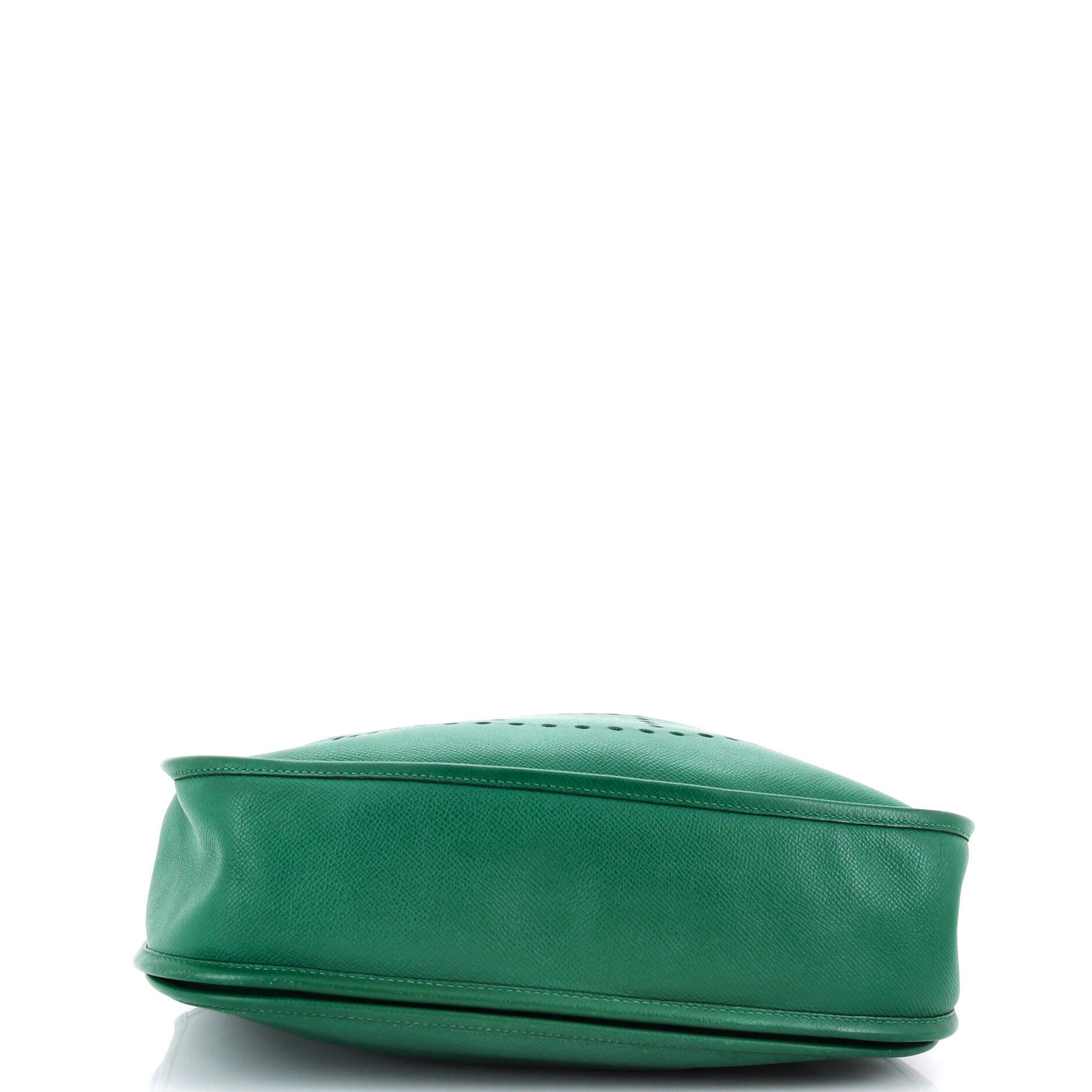 Pre-Owned Hermes Evelyne Bag Gen III Epsom GM, Alternate, color, Malachite