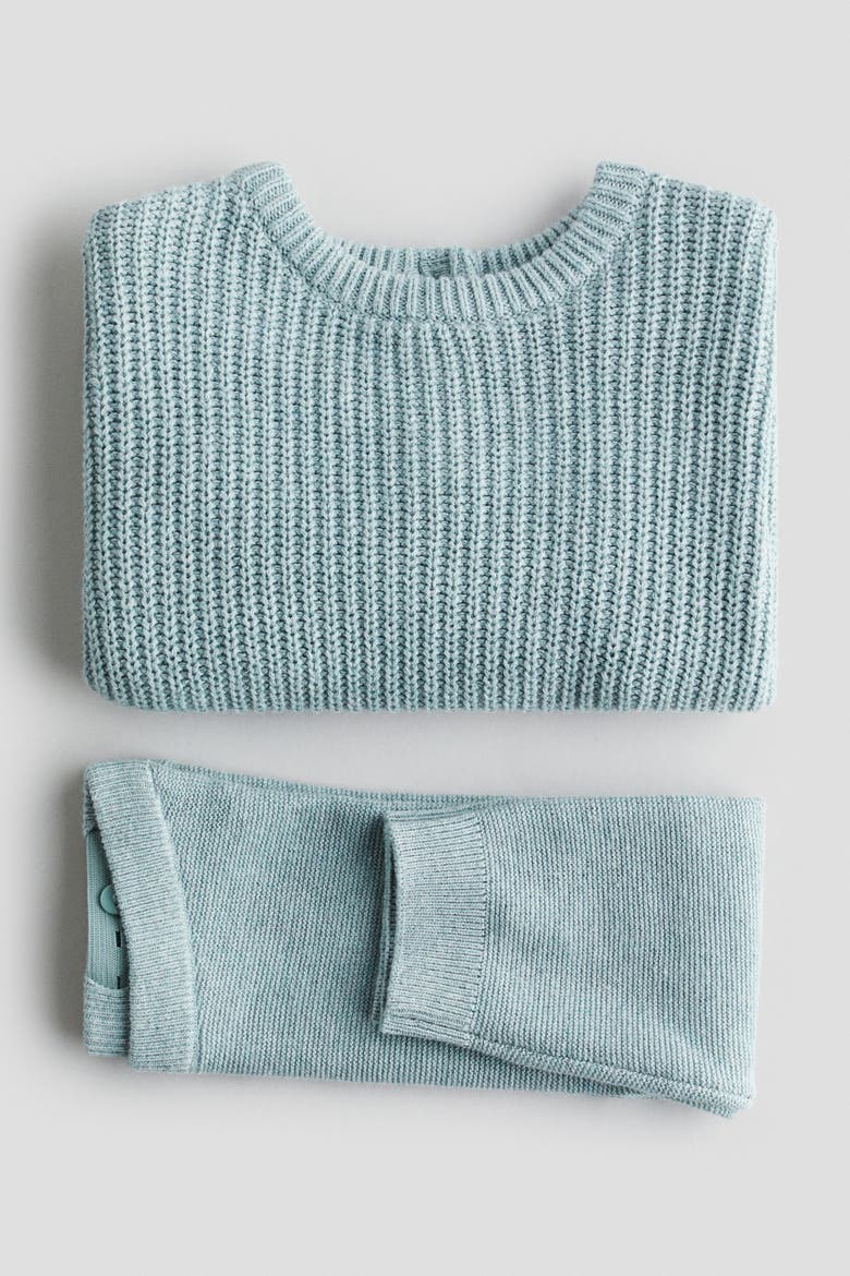 2-piece Cotton Knit Set, Alternate, color, Turquoise