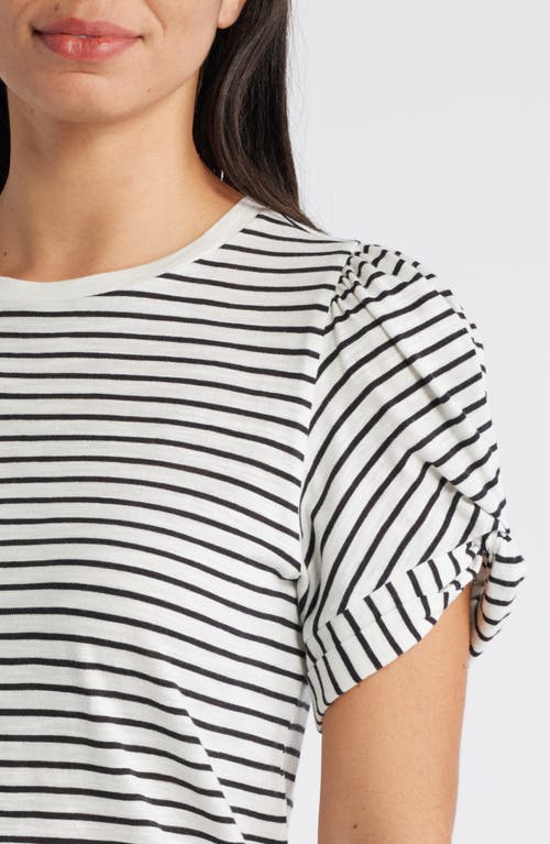 CASLON CASLON® STRIPE TWIST SLEEVE T-SHIRT 