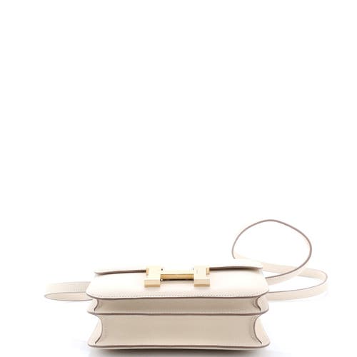 Pre-owned Hermes  Hermes Constance Nm Bag Epsom 18 In White