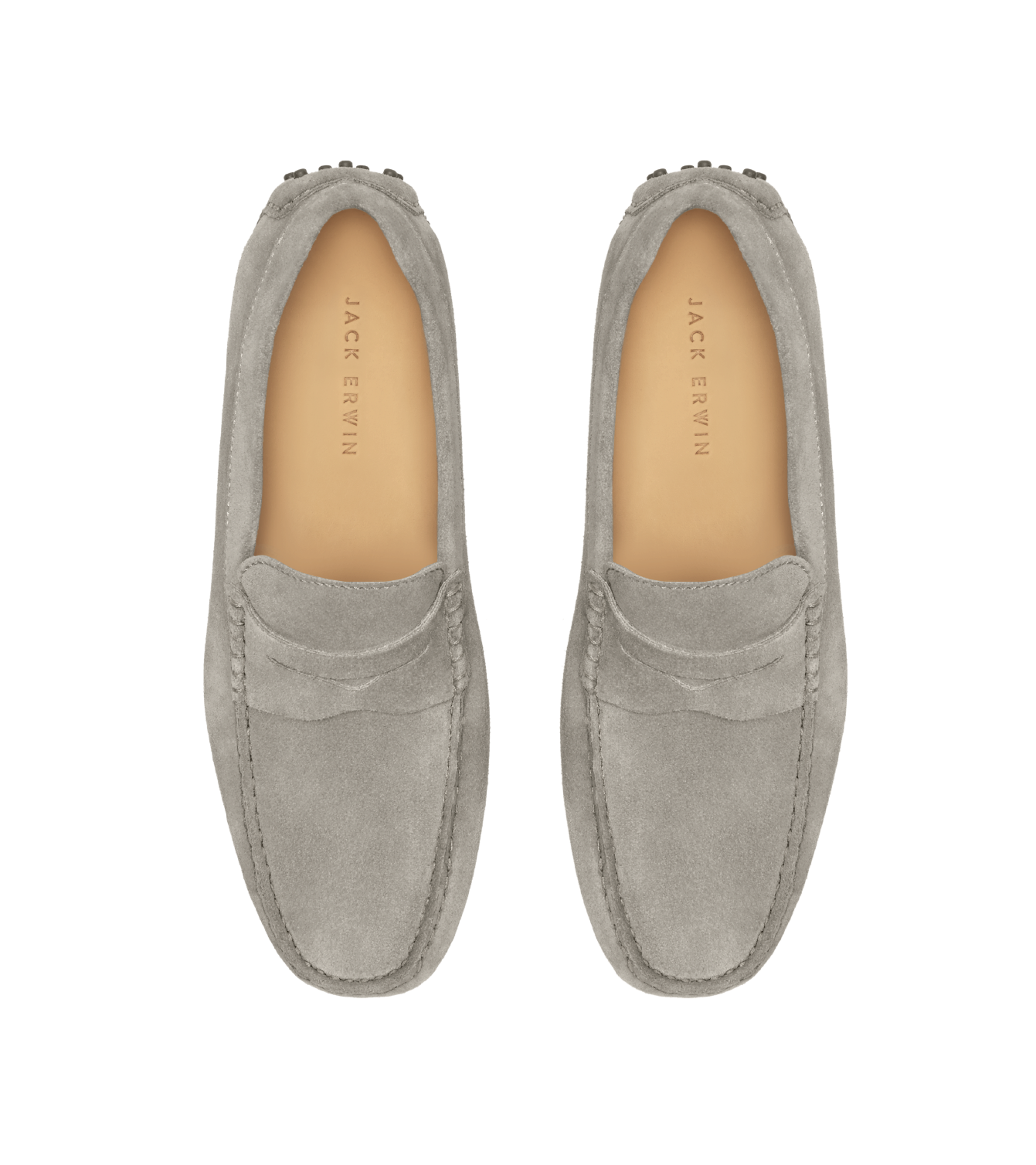 Jack Erwin Parker Suede Casual Driving Loafer, Alternate, color, Light Gray Suede