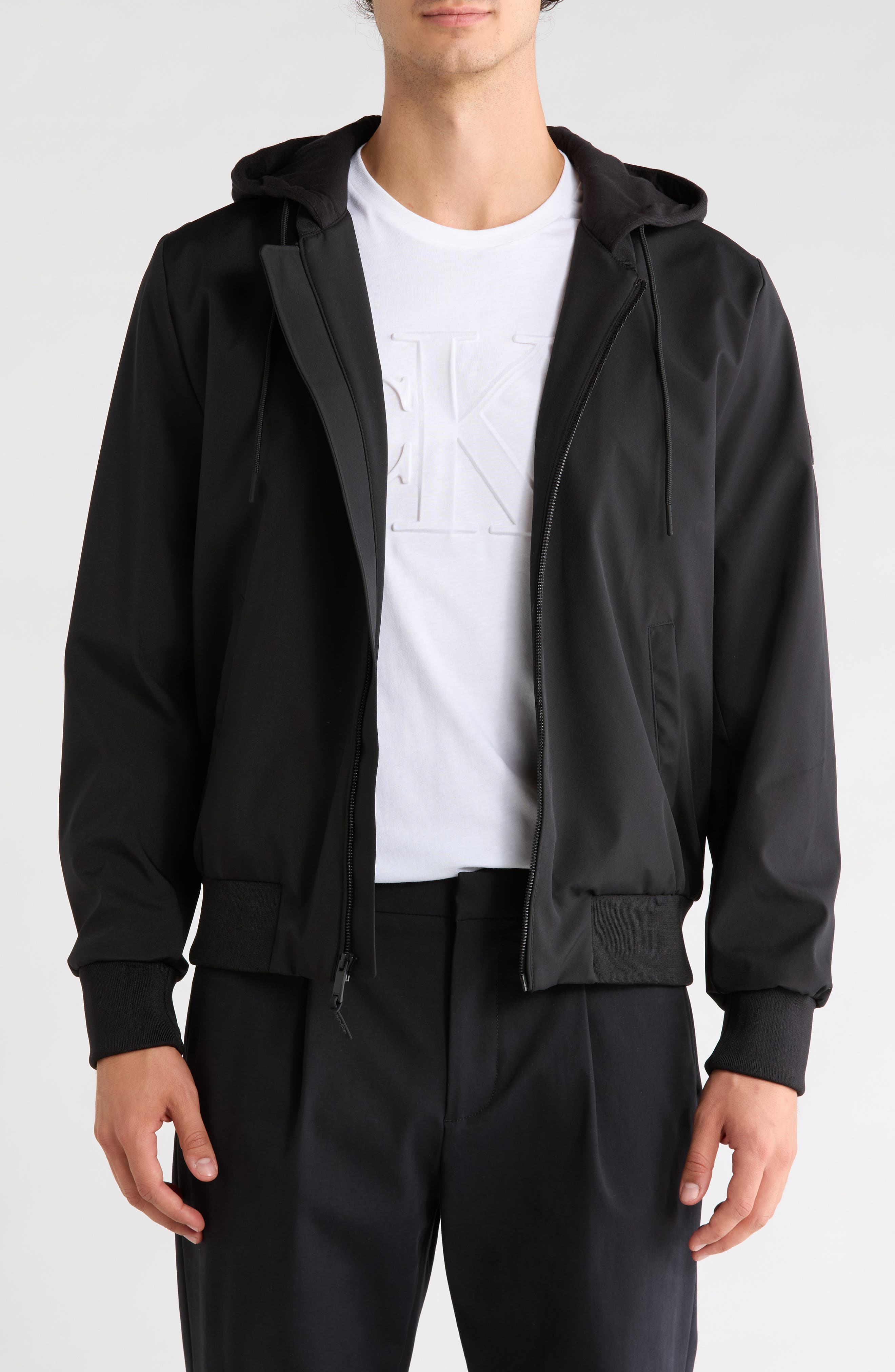 Softshell Knit Bomber Hoodie